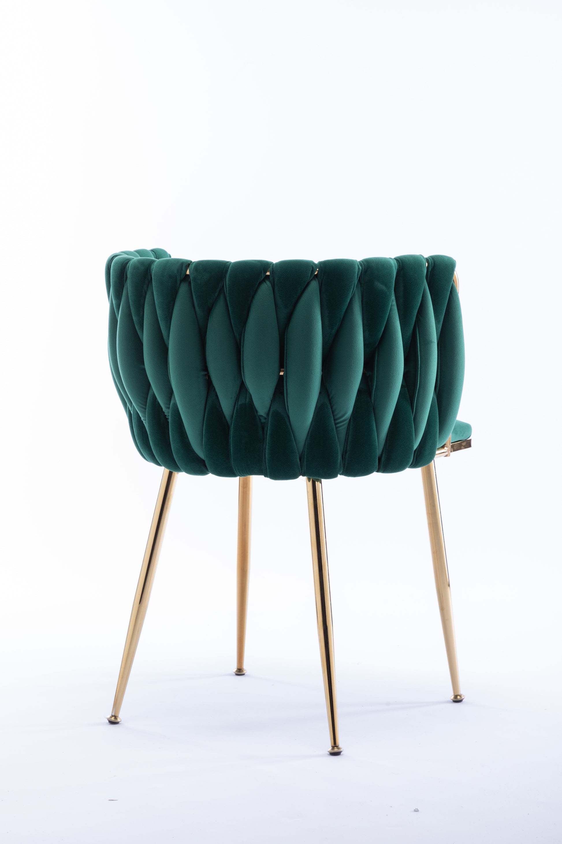 Dining Chair,Thickened Fabric Chairs With Wood Legs Set Of 2,Green Green Foam Fabric