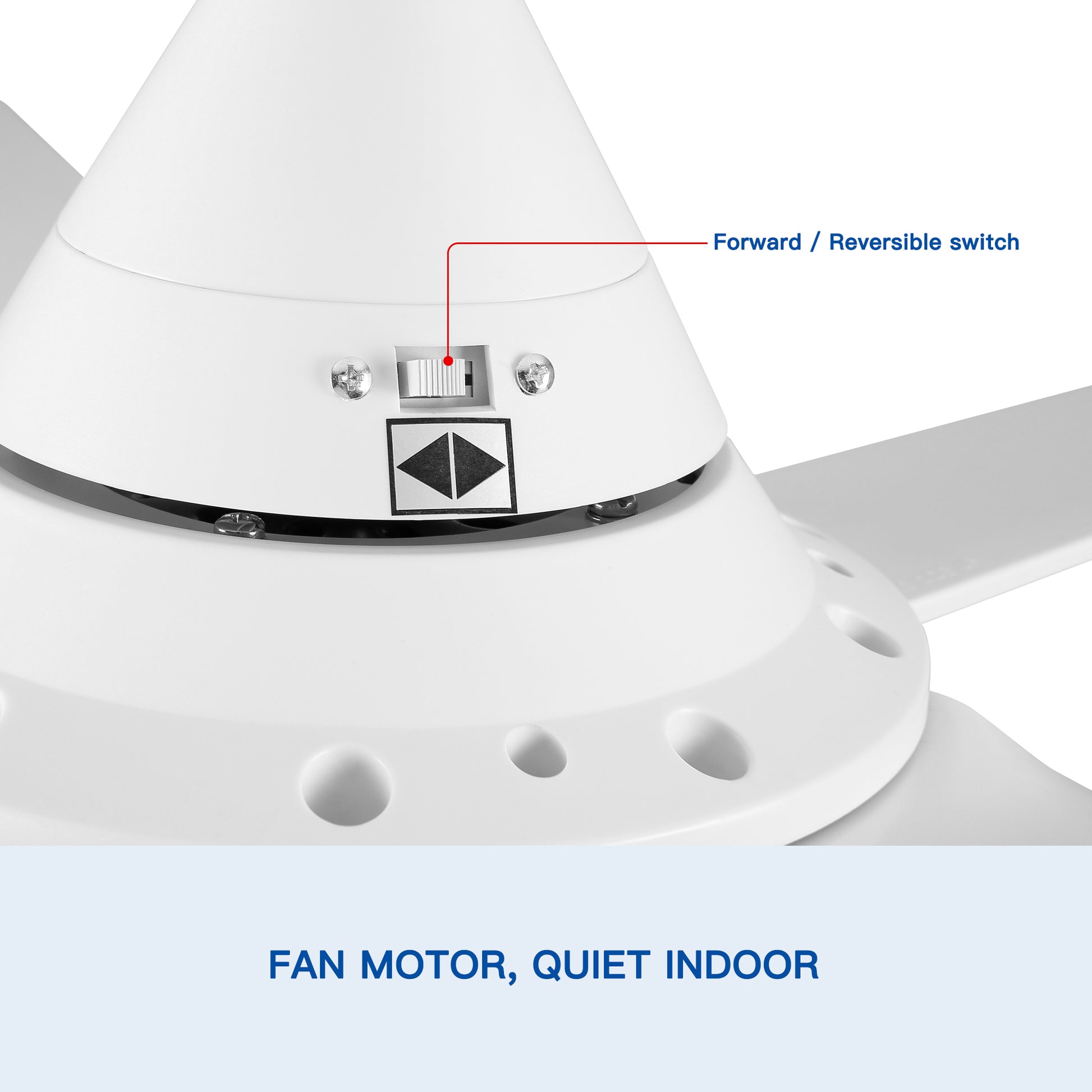 48 In Intergrated Led Ceiling Fan With White Abs Blade White Abs