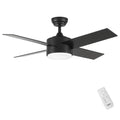 44 In Intergrated Led Ceiling Fan With Black Abs Blade Black Plywood