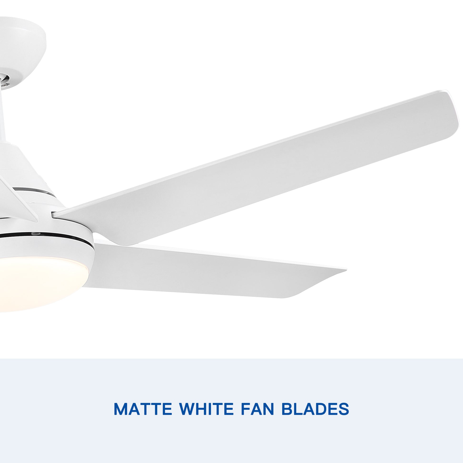 Yuhao 48 In Intergrated Led Ceiling Fan With White Abs Blade White Abs Steel Q235