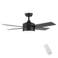 44 In Intergrated Led Ceiling Fan With Black Abs Blade Black Plywood