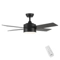 44 In Intergrated Led Ceiling Fan With Black Abs Blade Black Plywood