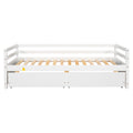 Daybed With Two Storage Drawers ,White Old Sku:W50450915 Twin White Pine