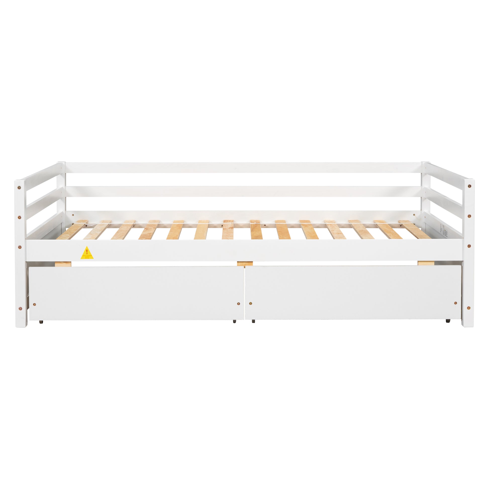 Daybed With Two Storage Drawers ,White Old Sku:W50450915 Twin White Pine