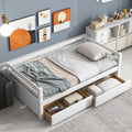 Daybed With Two Storage Drawers ,White Old Sku:W50450915 Twin White Pine