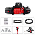 Electric Winch Xpv 13500 Lbs 12V Synthetic Red Rope Arrival Jeep Towing Truck 4Wd Black Aluminium