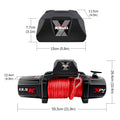 Electric Winch Xpv 13500 Lbs 12V Synthetic Red Rope Arrival Jeep Towing Truck 4Wd Black Aluminium