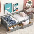 Daybed With Two Storage Drawers ,Grey Old Sku:W50450914 Twin Grey Pine