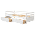 Daybed With Two Storage Drawers ,White Sku:W504P148589 Twin White Pine