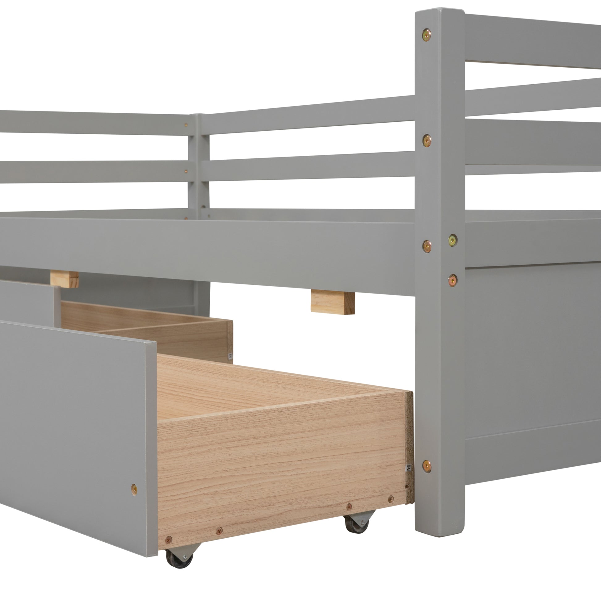 Daybed With Two Storage Drawers ,Grey Old Sku:W50450914 Twin Grey Pine