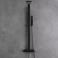 2 Function Thermostatic Complete Shower System With Rough In Valve And Shower Head In Matte Black Matte Black Brass