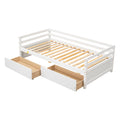 Daybed With Two Storage Drawers ,White Old Sku:W50450915 Twin White Pine