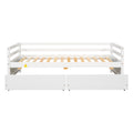 Daybed With Two Storage Drawers ,White Sku:W504P148589 Twin White Pine