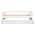 Daybed With Two Storage Drawers ,White Old Sku:W50450915 Twin White Pine