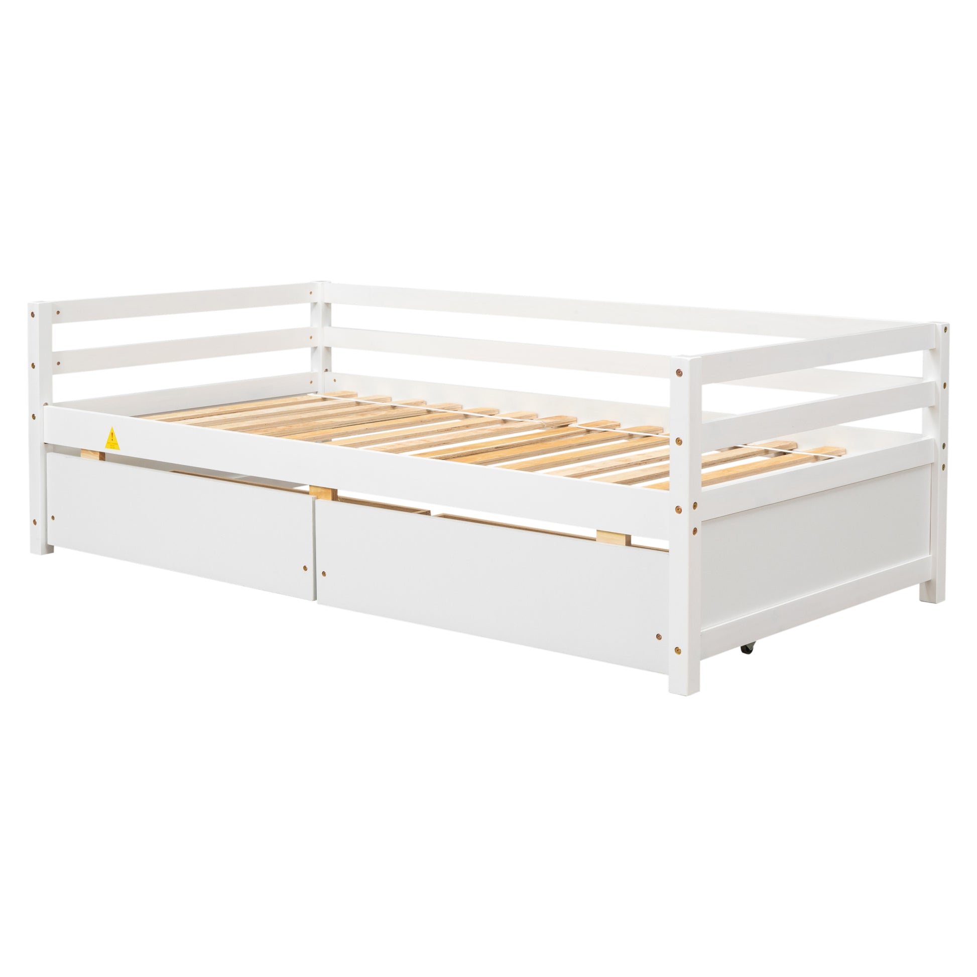 Daybed With Two Storage Drawers ,White Sku:W504P148589 Twin White Pine