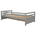 Daybed With Two Storage Drawers ,Grey Old Sku:W50450914 Twin Grey Pine