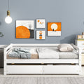 Daybed With Two Storage Drawers ,White Old Sku:W50450915 Twin White Pine