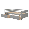 Daybed With Two Storage Drawers ,Grey Old Sku:W50450914 Twin Grey Pine