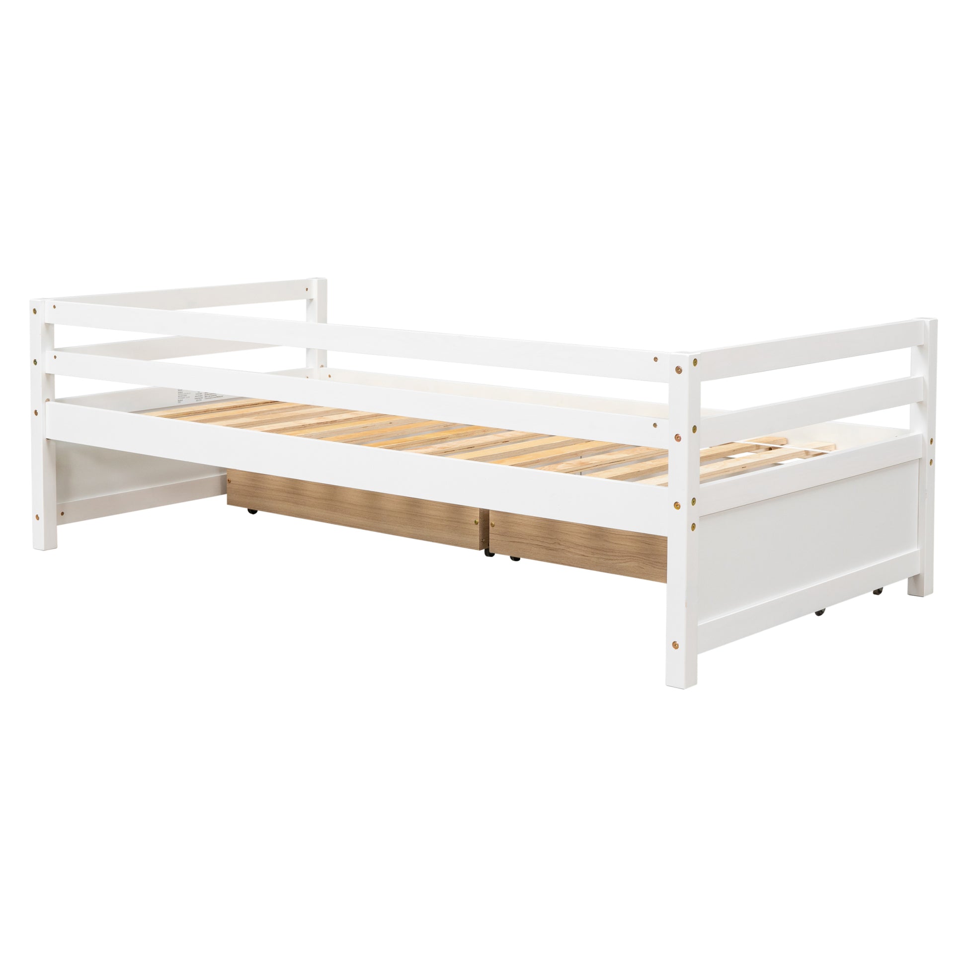 Daybed With Two Storage Drawers ,White Sku:W504P148589 Twin White Pine