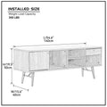 Mid Century Modern Low Profile Media Console Tv Stand, Walnut Walnut Wood Stainless Steel