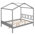 Full Size Wood House Bed With Storage Space, Gray Old Sku :Lp000002Aae Gray Solid Wood