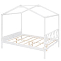 Full Size Wood House Bed With Storage Space, White Old Sku :Lp000002Aak White Solid Wood