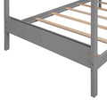 Twin Size Wood House Bed With Storage Space, Gray Old Sku: Lp000001Aae Gray Solid Wood