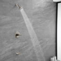 Brushed Nickel 6 Inch Shower Faucet Wih Tub Spout Combo Brushed Nickel Metal