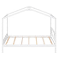 Twin Size Wood House Bed With Storage Space, White Old Sku: Lp000001Aak White Solid Wood