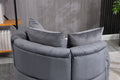 Accent Chair Classical Barrel Chair For Living Room Modern Leisure Chair Grey Gray Foam Velvet