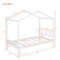 Twin Size Wood House Bed With Storage Space, White Old Sku: Lp000001Aak White Solid Wood