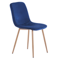 Dining Chair 4Pcs Blue Modern Style Technology.Suitable For Restaurants, Cafes, Taverns, Offices, Living Rooms, Reception Rooms. Blue Fabric