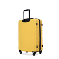 3 Piece Luggage Sets Abs Lightweight Suitcase With Two Hooks, Spinner Wheels, Tsa Lock, 20 24 28 , Yellow Yellow Abs