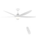 56 In Intergrated Led Ceiling Fan Lighting With White Abs Blade White Abs