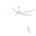 56 In Intergrated Led Ceiling Fan Lighting With White Abs Blade White Abs