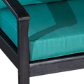 Deep Seat Eucalyptus Chair, Espresso Finish, Dark Green Cushions Espresso Eucalyptus