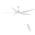 56 In Intergrated Led Ceiling Fan Lighting With White Abs Blade White Abs