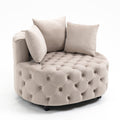 Accent Chair Classical Barrel Chair For Living Room Modern Leisure Sofa Chair Khaki Khaki Foam Velvet