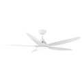 56 In Intergrated Led Ceiling Fan Lighting With White Abs Blade White Abs