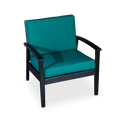 Deep Seat Eucalyptus Chair, Espresso Finish, Dark Green Cushions Espresso Eucalyptus