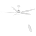 56 In Intergrated Led Ceiling Fan Lighting With White Abs Blade White Abs