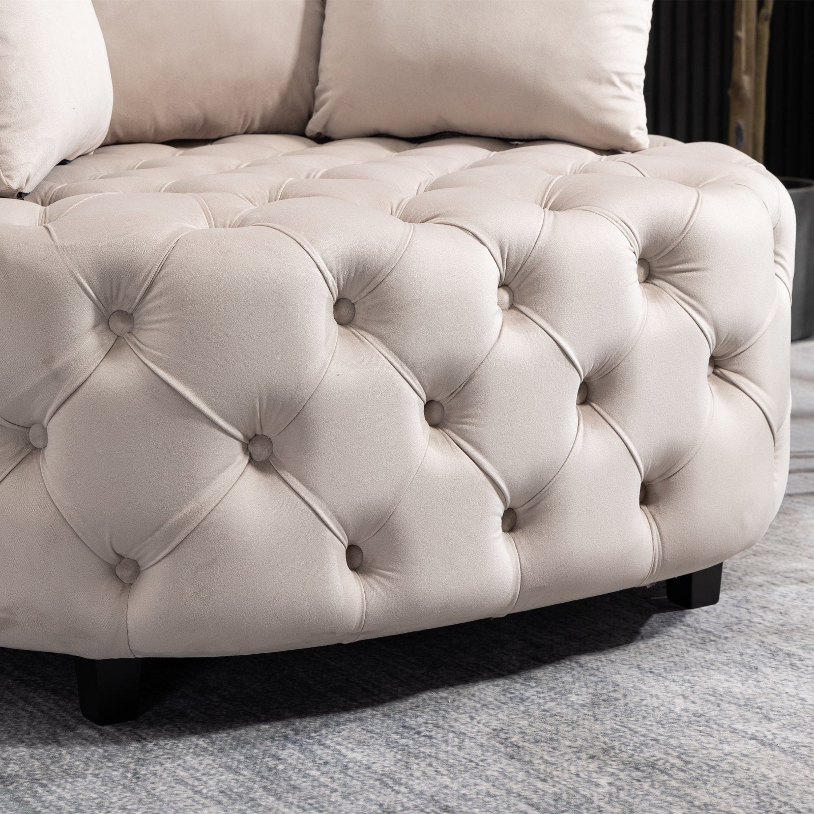 Accent Chair Classical Barrel Chair For Living Room Modern Leisure Sofa Chair Khaki Khaki Foam Velvet