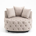Accent Chair Classical Barrel Chair For Living Room Modern Leisure Sofa Chair Khaki Khaki Foam Velvet
