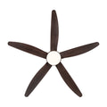 56 In Intergrated Led Ceiling Fan Lighting With Brown Wood Grain Abs Blade Black Brown Abs