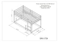 Loft Twin Bedgrey Twin Grey Pine