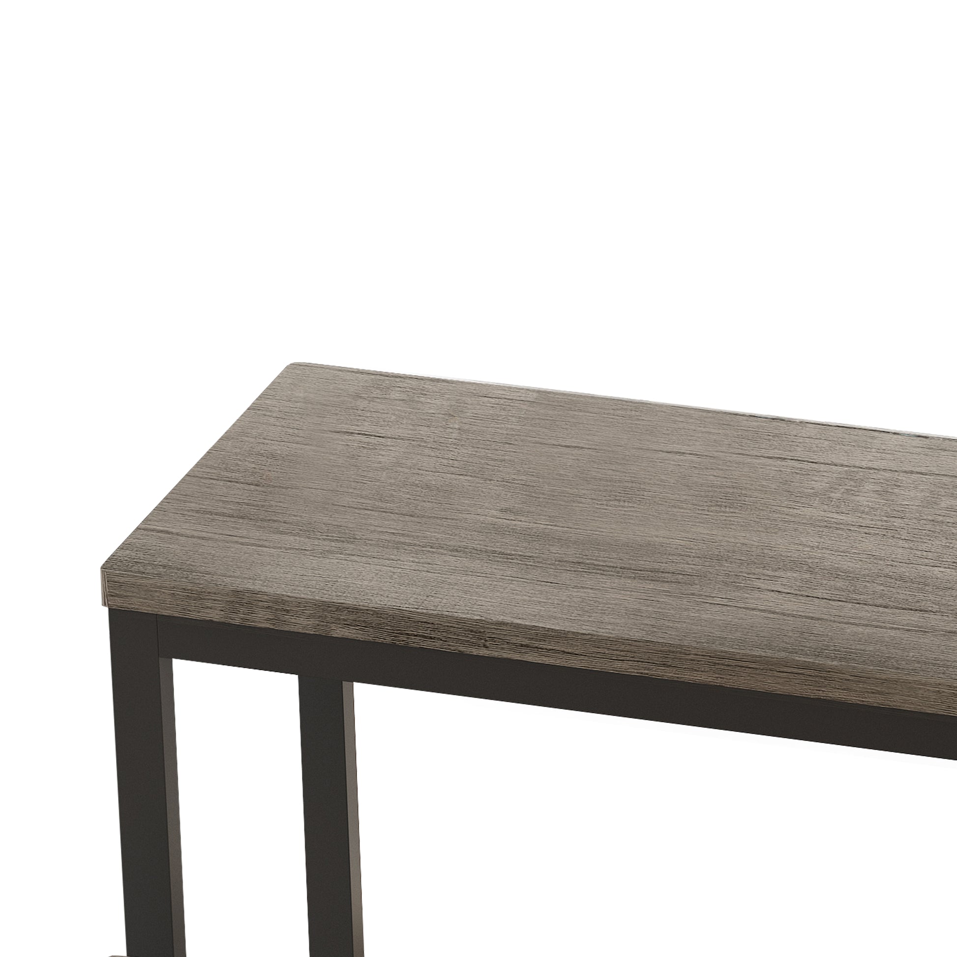 Modern Design Kitchen Dining Table, Pub Table, Long Dining Table Set With 3 Stools, Easy Assembly, Brown Gray Same Sku:W75753849 Brown Gray Mdf