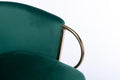 Set Of 2 Bar Stools,With Chrome Footrest And Base Swivel Height Adjustable Mechanical Lifting Velvet Golden Leg Simple Bar Stool Green Green Foam Fabric