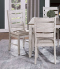 Grayish White And Brown Finish Casual Dining Room Furniture 5Pc Dining Set Rectangular Wooden Table And 4X Side Chairs Fabric Upholstered Seat Multicolor Seats 4 Dining Room Rectangular Dining Table With Chair Wood