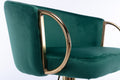 Set Of 2 Bar Stools,With Chrome Footrest And Base Swivel Height Adjustable Mechanical Lifting Velvet Golden Leg Simple Bar Stool Green Green Foam Fabric