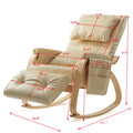 Massage Comfortable Relax Rocking Chair Cream White Cream White Pu